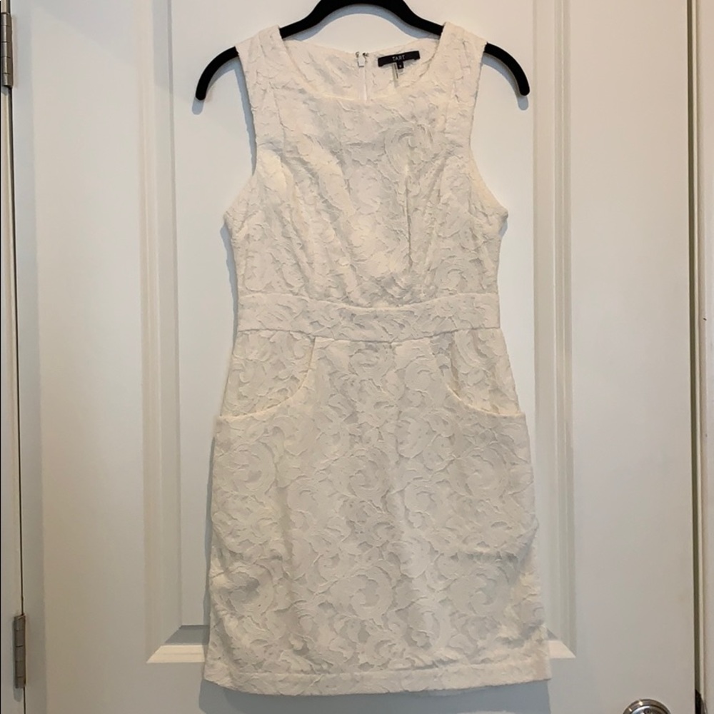 Tart - New White Lace Fitted Dress w. Pockets